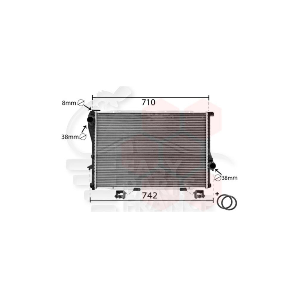 RADIATEUR ESSENCE TOUS TYPES BOÎTE MÉCA 650 X 440 X 34 pour BMW S7 E38