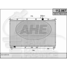 RADIATEUR TOUS TYPES BOÎTE AUTO AVEC OU SANS CLIM 430 X 760 X 22 pour HYUNDAI SANTA FE