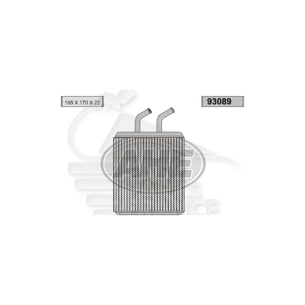 RADIATEUR DE CHAUFFAGE TOUS TYPES 165 X 170 X 35 pour KIA RIO