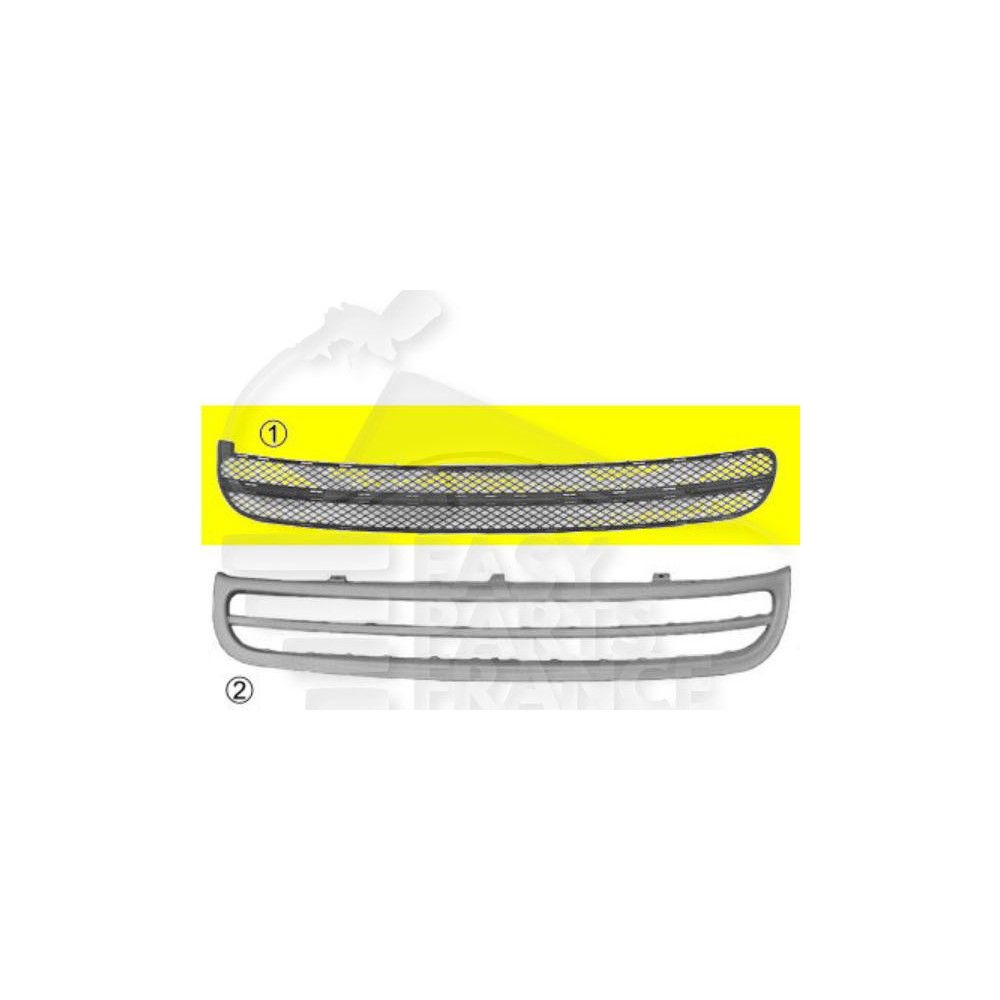 GRILLE DE PARE-CHOC AVANT pour VOLKSWAGEN NEW BEETLE