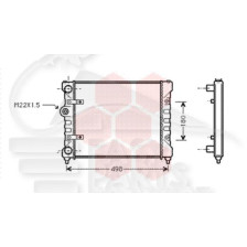 RADIATEUR 1.9 SDI SANS CLIM 430 X 322 X 20 pour SEAT INCA
