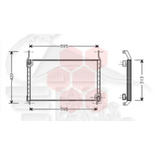 CONDENSEUR 1.6 - 1.9 D/JTD 570 X 310 X 25 pour FIAT MULTIPLA