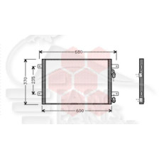 CONDENSEUR TOUS TYPES - 545 X 365 X 20 pour FORD GALAXY