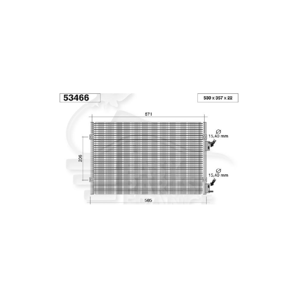CONDENSEUR DE CLIM TOUS TYPES → 12/03 535 X 350 X 22 pour CHRYSLER PT CRUISER