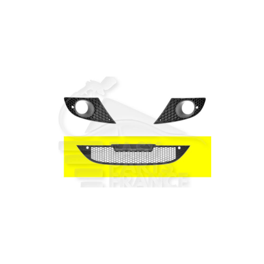 GRILLE CENTRALE DE PARE-CHOC AVANT NOIRE pour SEAT LEON
