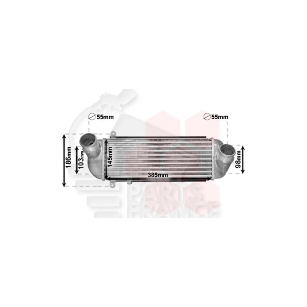 ECHANGEUR 2.0 CRDI 385 X 145 X 90 pour HYUNDAI SANTA FE
