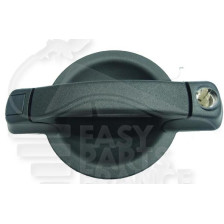 POIGNÉE PORTE EXTÉRIEUR AVANT-DROIT NOIRE AVEC TROU BARILLET pour FIAT DOBLO