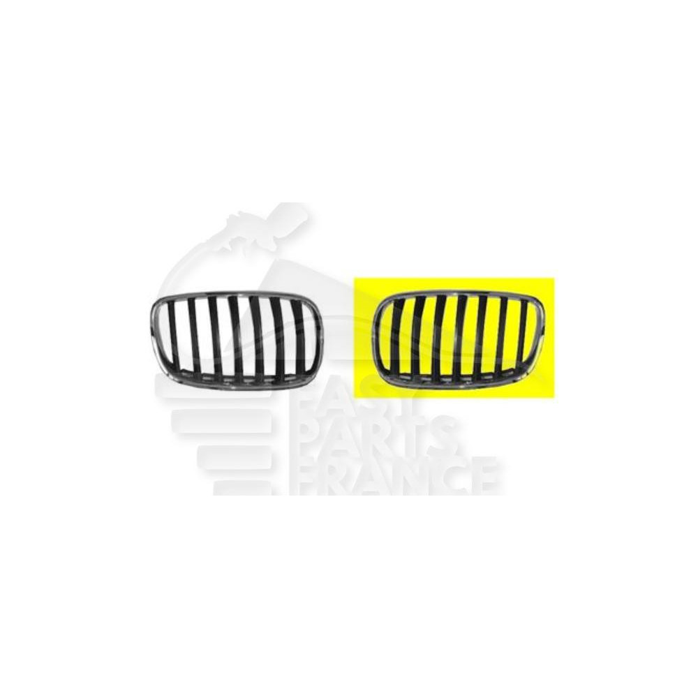 GRILLE DE CALANDRE NOIRE/CHROMEE GAUCHE MODÈLE 3.0 SI pour BMW X6
