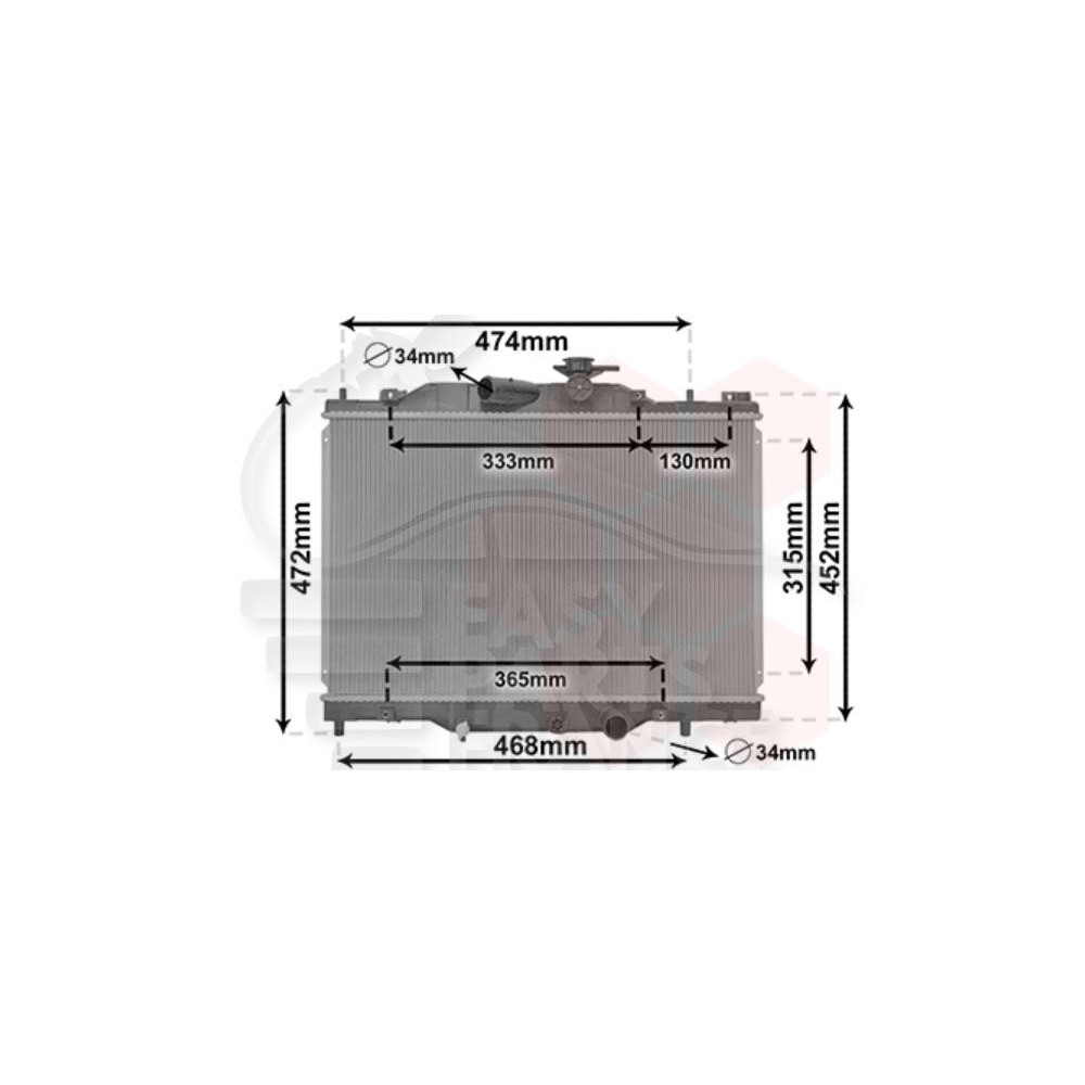 RADIATEUR 2.0I 376 X 575 X 16 pour MAZDA CX-3