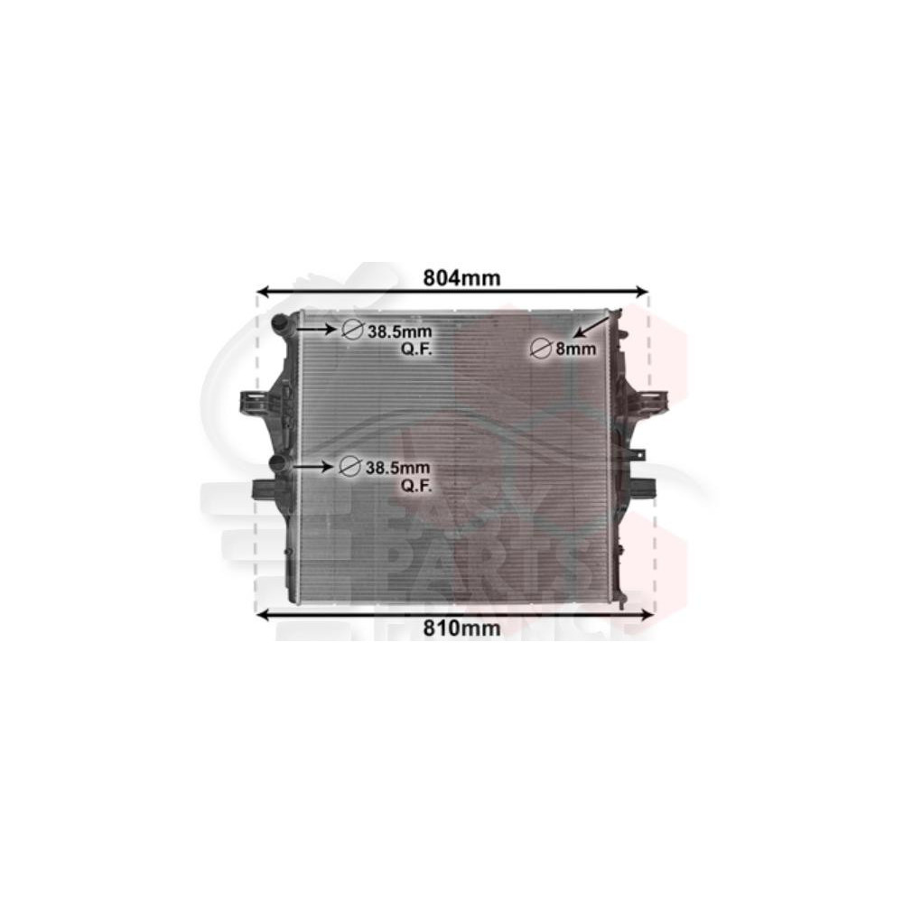 RADIATEUR 2.3 DROIT - 640 X 604 X 38 pour IVECO DAILY