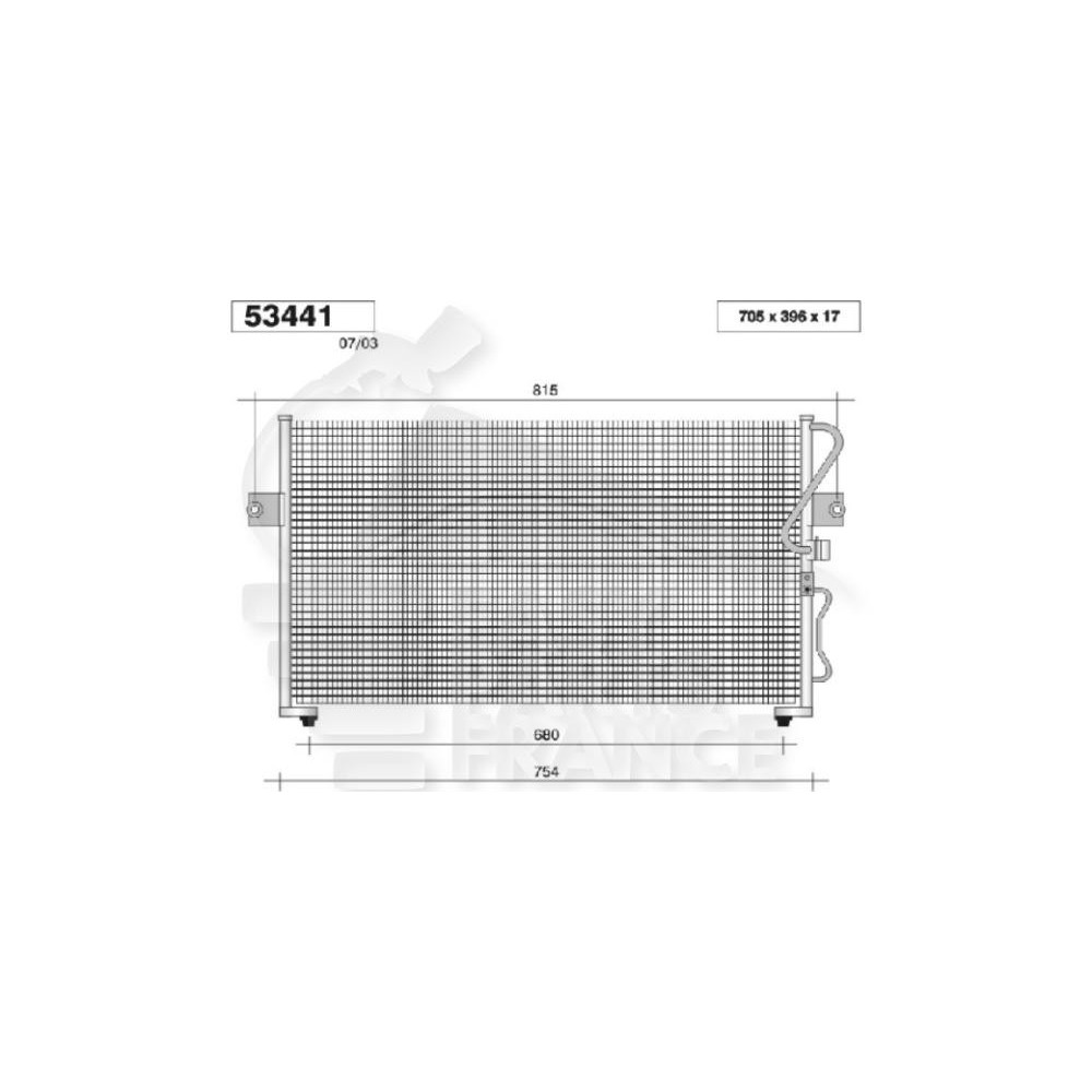 CONDENSEUR TOUS TYPES 700 X 395 X 17 pour KIA CARNIVAL