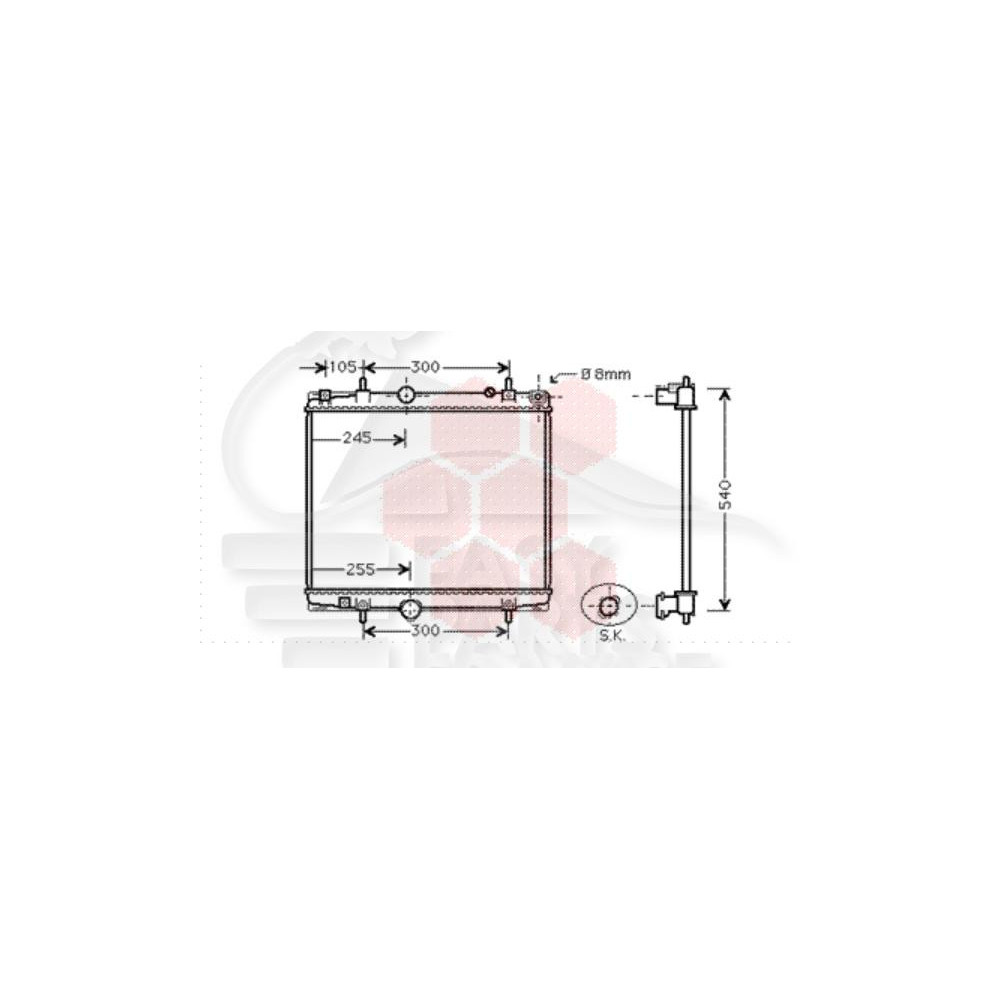 RADIATEUR 2.0 ESSENCE BOÎTE MÉCA KW103 464 X 56 5 X16 POUR 807 07/02 → pour DESTOCKAGE DESTOKAGE