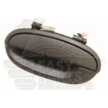 POIGNEE DE PORTE EXTÉRIEUR ARRIÈRE-GAUCHE NOIRE LISSE pour DAEWOO MATIZ