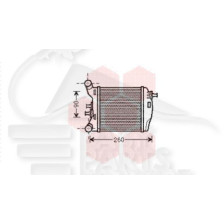 ECHANGEUR 1.4 16V ABARTH GAUCHE 182 X 174 X 62- pour FIAT 500