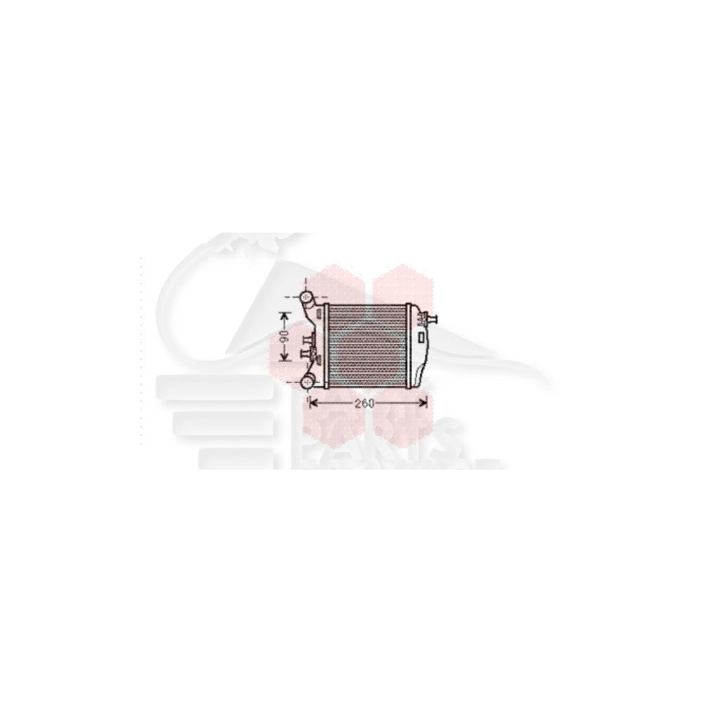 ECHANGEUR 1.4 16V ABARTH GAUCHE 182 X 174 X 62- pour FIAT 500