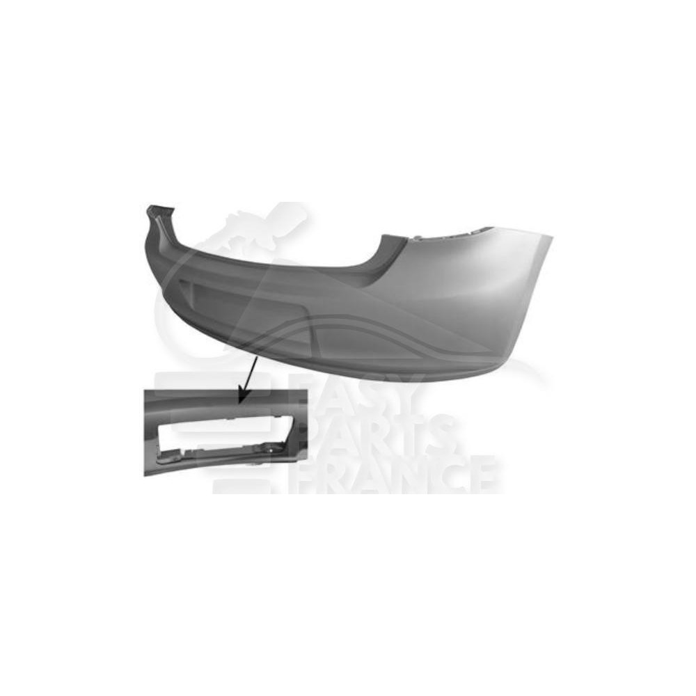 PARE-CHOC ARRIÈRE A PEINDRE SAUF SPORT- SANS PACKCONTROL - P/ATTELAGE REM pour VOLKSWAGEN POLO
