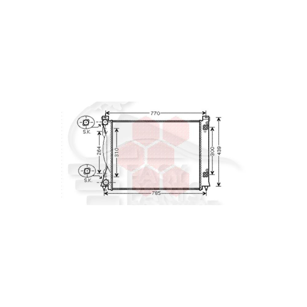 RADIATEUR 2.0 TDI - BOÎTE AUTO - 675 X 445 X 32 pour AUDI A6