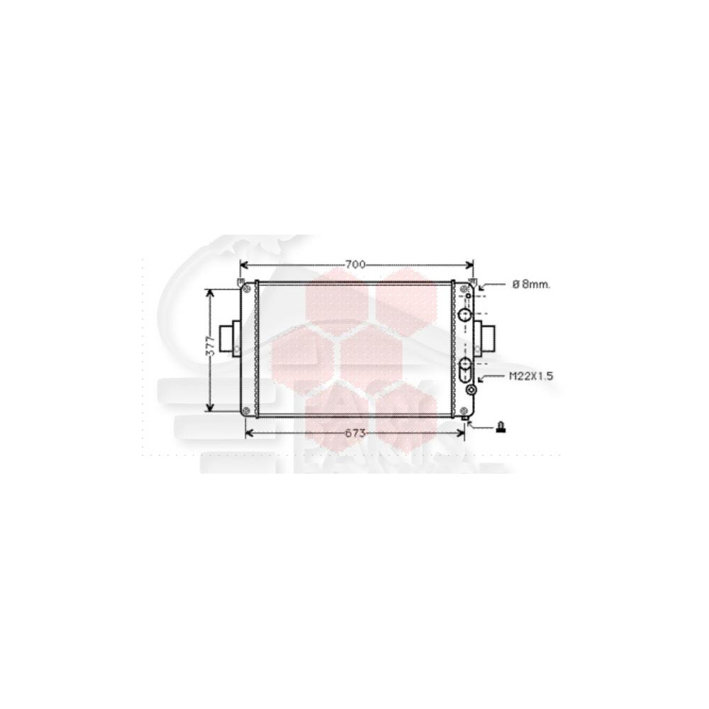 RADIATEUR .25/2.8 TDI 625 X 382 X 36 pour IVECO DAILY