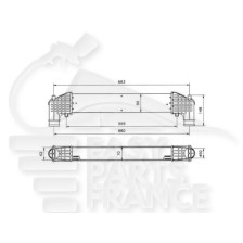 ECHANGEUR 1.8 I -1.9 TDI - 500 X 67 X 85 pour VOLKSWAGEN SHARAN