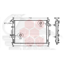 RADIATEUR 2.0 TDCI BOÎTE MÉCA 672 X 466 X 25 pour FORD KUGA