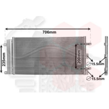 CONDENSEUR 1.6 AVEC CLIM 562 X 311 X 16 pour FIAT DOBLO