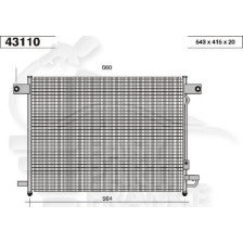 CONDENSEUR 1.4 - 1.6 I 16 V 543 X 415 X 20 pour CHEVROLET AVEO