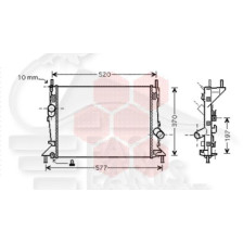 RADIATEUR 1.4/1.6 SANS CLIM 450 X 376 X 14 pour FORD FOCUS CC