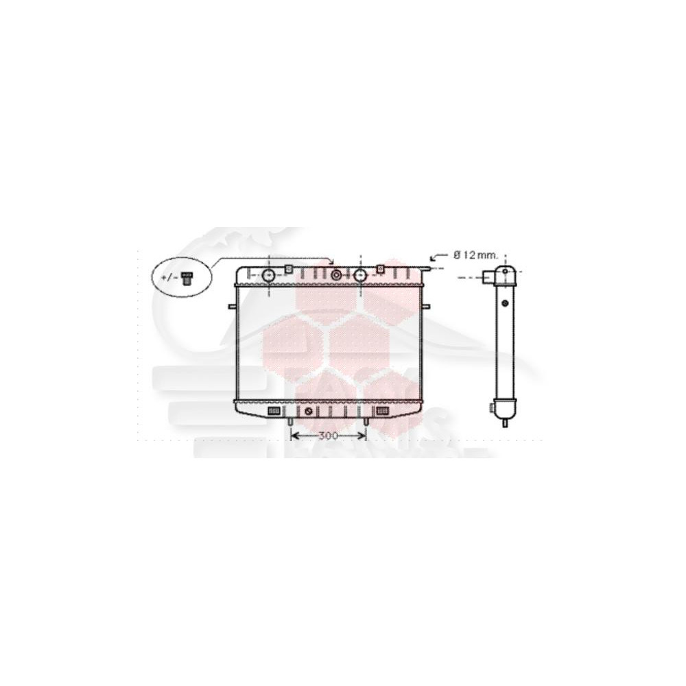 RADIATEUR 2.0/2.4 → 08/95 423 X 600 X 32 pour OPEL FRONTERA