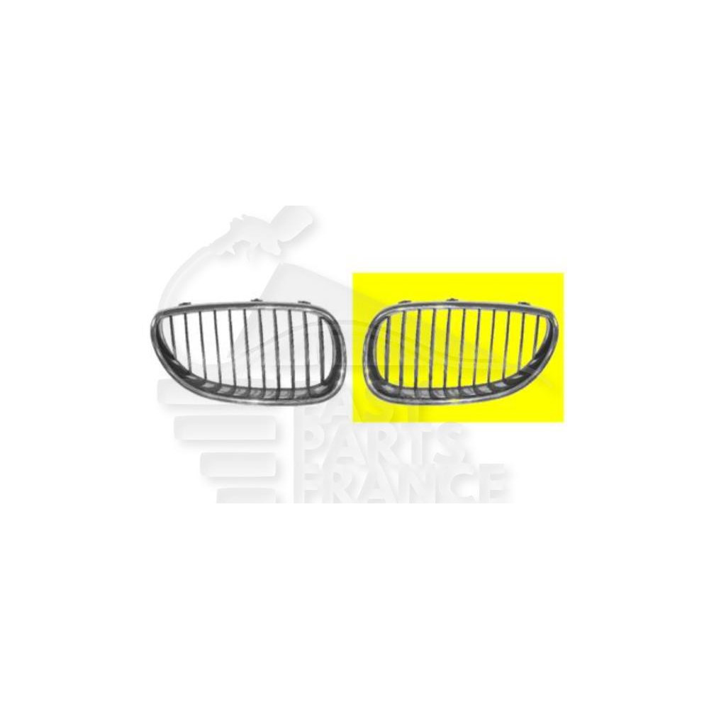 GRILLE DE CALANDRE AVANT-GAUCHE CHROMEE/NOIRE pour BMW S5 E60