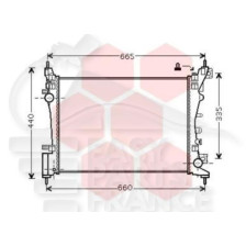 RADIATEUR TT TYPES 540 X 375 X 26 