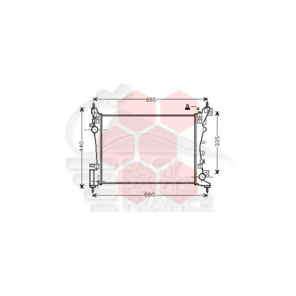 RADIATEUR 1.2/1.4 ECOTEC 540 X 375 X 26 pour OPEL CORSA
