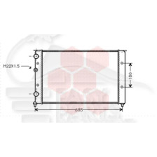 RADIATEUR 1.9 DROIT MOTEUR AEF BOÎTE MÉCA 1.9 SDI MOTEUR AGD SANS CLIM 508 X 377 X 30 pour VOLKSWAGEN POLO