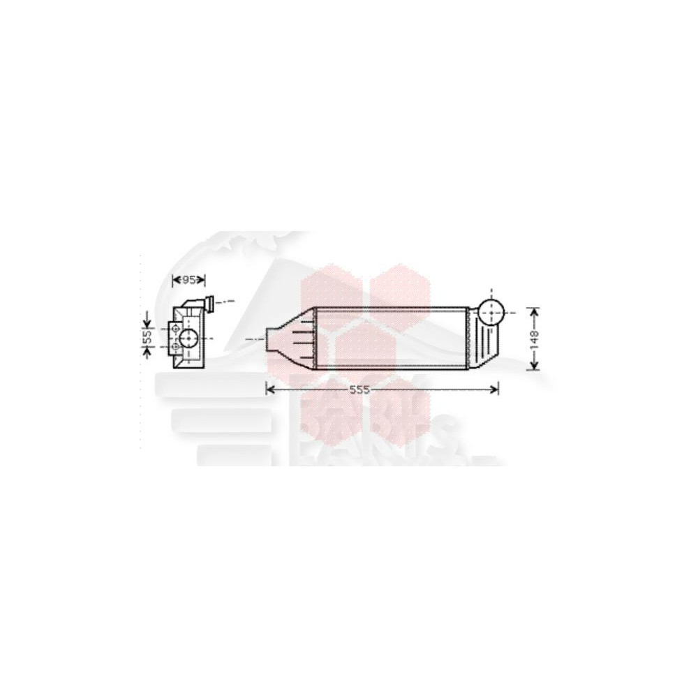 ECHANGEUR 1.8 TD 339 X 127 X 73 pour FORD MONDEO