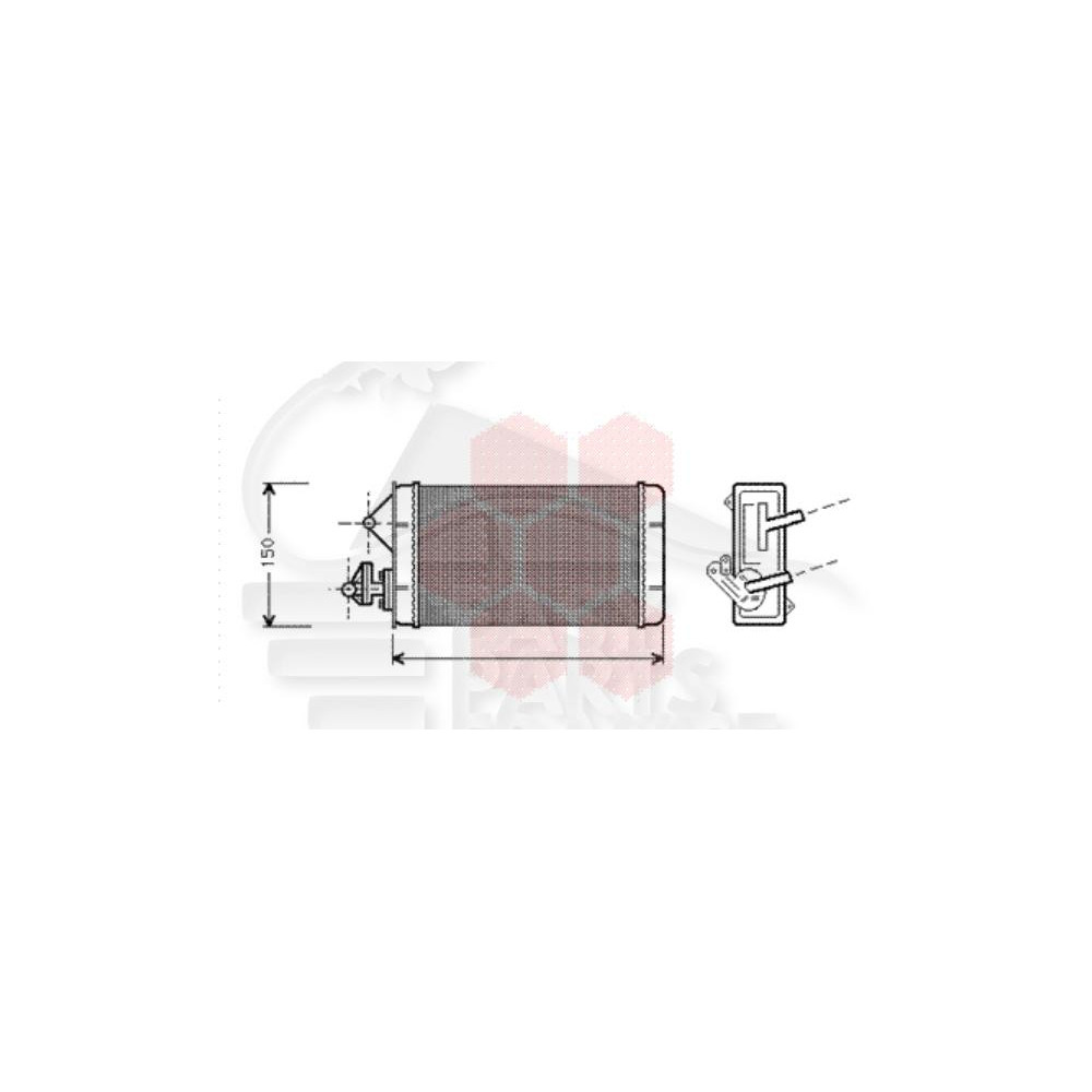 RADIATEUR DE CHAUFFAGE TOUS TYPES 215 X 155 X 36 pour FIAT UNO