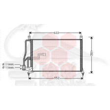 CONDENSEUR TOUS TYPES 575 X 350 X 26 pour OPEL VECTRA