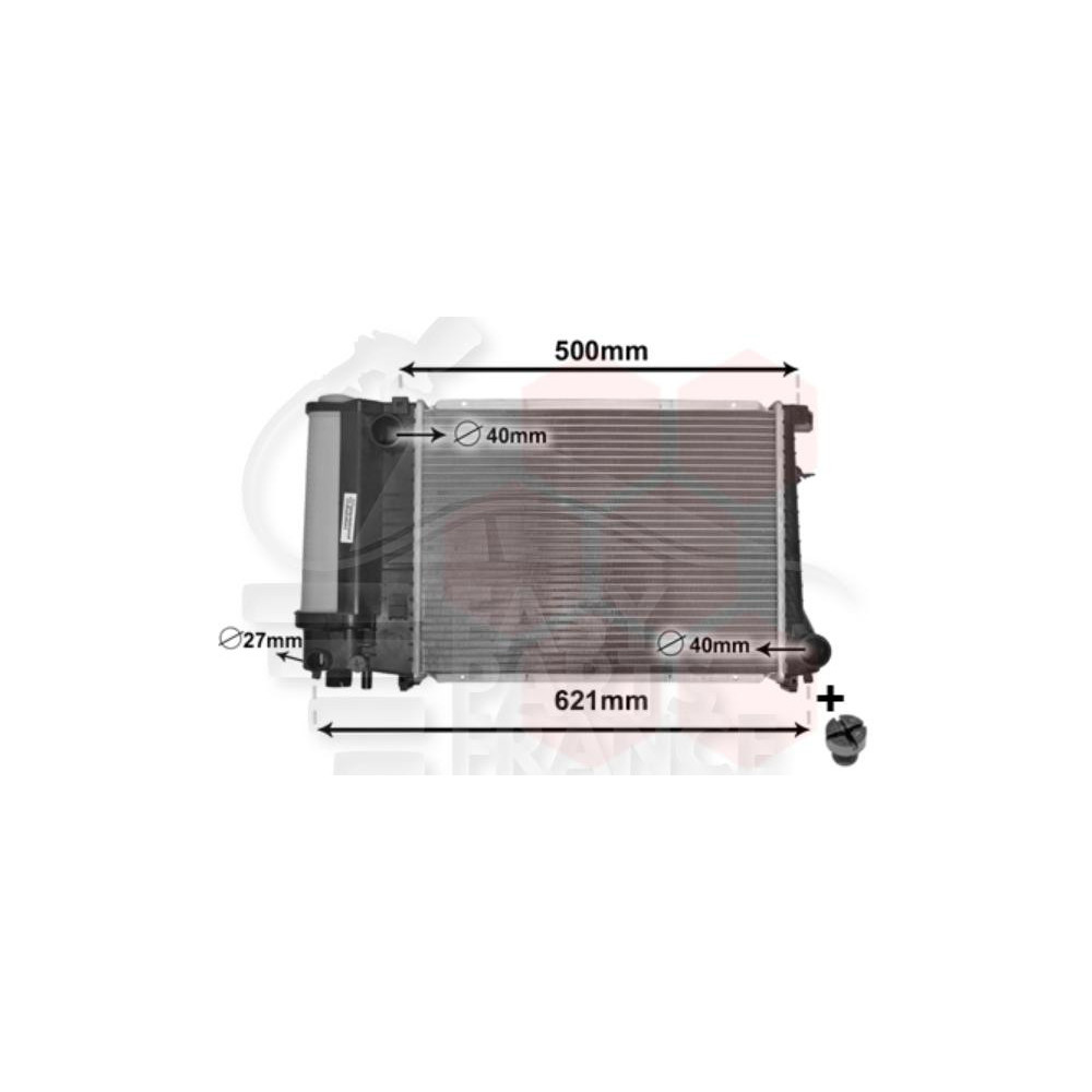 RADIATEUR ESSENCE TOUS TYPES SANS CLIM BOÎTE MÉCA 440 X 327 X 33 pour BMW S3 E36 COMPACT