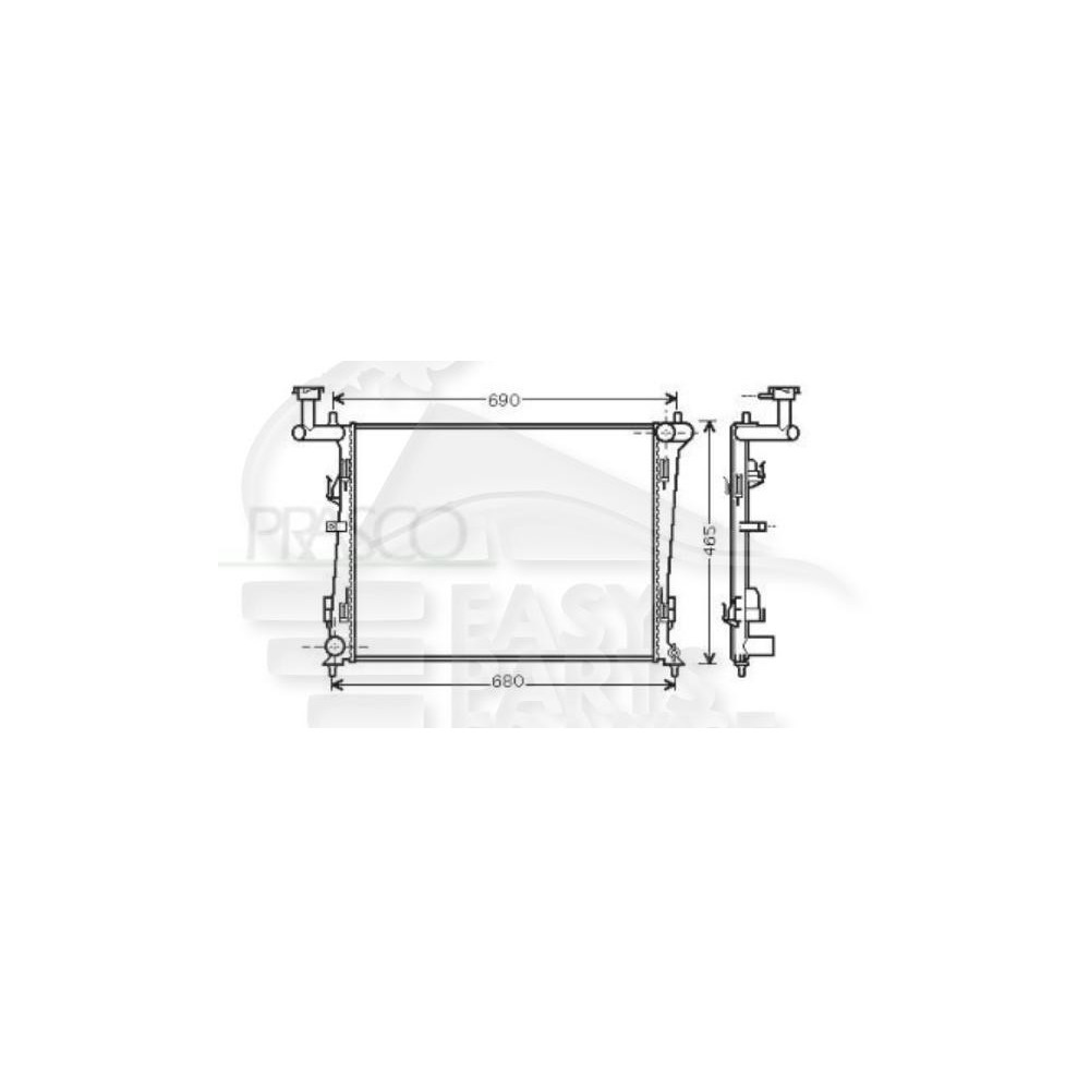 RADIATEUR ESSENCE TOUS TYPES BOÎTE MÉCA AVEC OU SANS CLIM pour KIA CEED