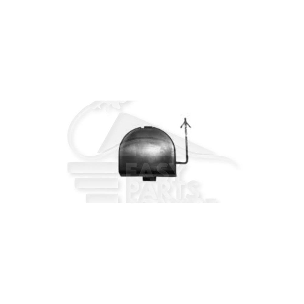 CACHE CROCHET DE PARE-CHOC ARRIÈRE CHROME pour FIAT 500