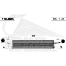 ECHANGEUR TOUS TYPES 562 X 113 X 52 pour MERCEDES CLASSE E - W210