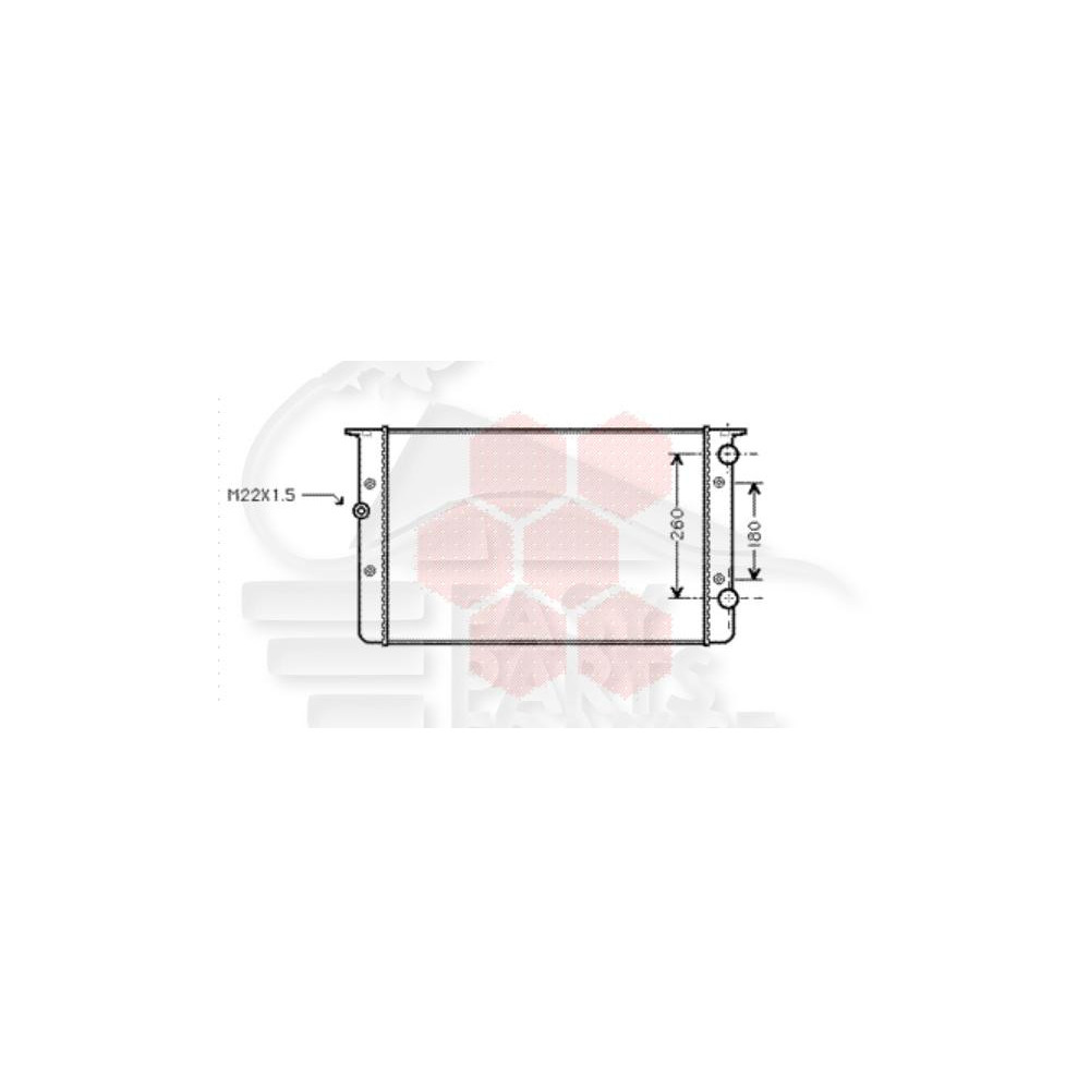 RADIATEUR 1.9 D/TD  SANS CLIM 630 X 377 X 33 pour VOLKSWAGEN JETTA