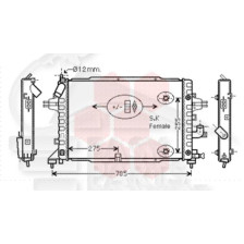 RADIATEUR 1.9 CDTI BOÎTE AUTO 600 X 370 X 28 pour OPEL ASTRA