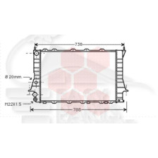 TOUS TYPES SAUF 2.6/2.8 E AVEC OU SANS CLIM BOÎTE MECA 632 X 414 X 32 pour AUDI 100