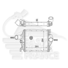 ECHANGEUR D'AIR 109 - 110 - 112 TDI 290 X 272 X 50 pour MERCEDES VITO - VIANO - W638
