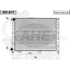 RADIATEUR 1.6 - 1.8 - 2.0 SANS CLIM 520 X 345 X 16 pour ALFA ROMEO 156