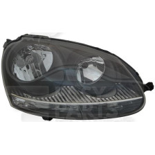 PHARE OPTIQUE DROIT H7+H7 ÉLECTRIQUE AVEC MOTEUR FOND NOIR pour VOLKSWAGEN GOLF