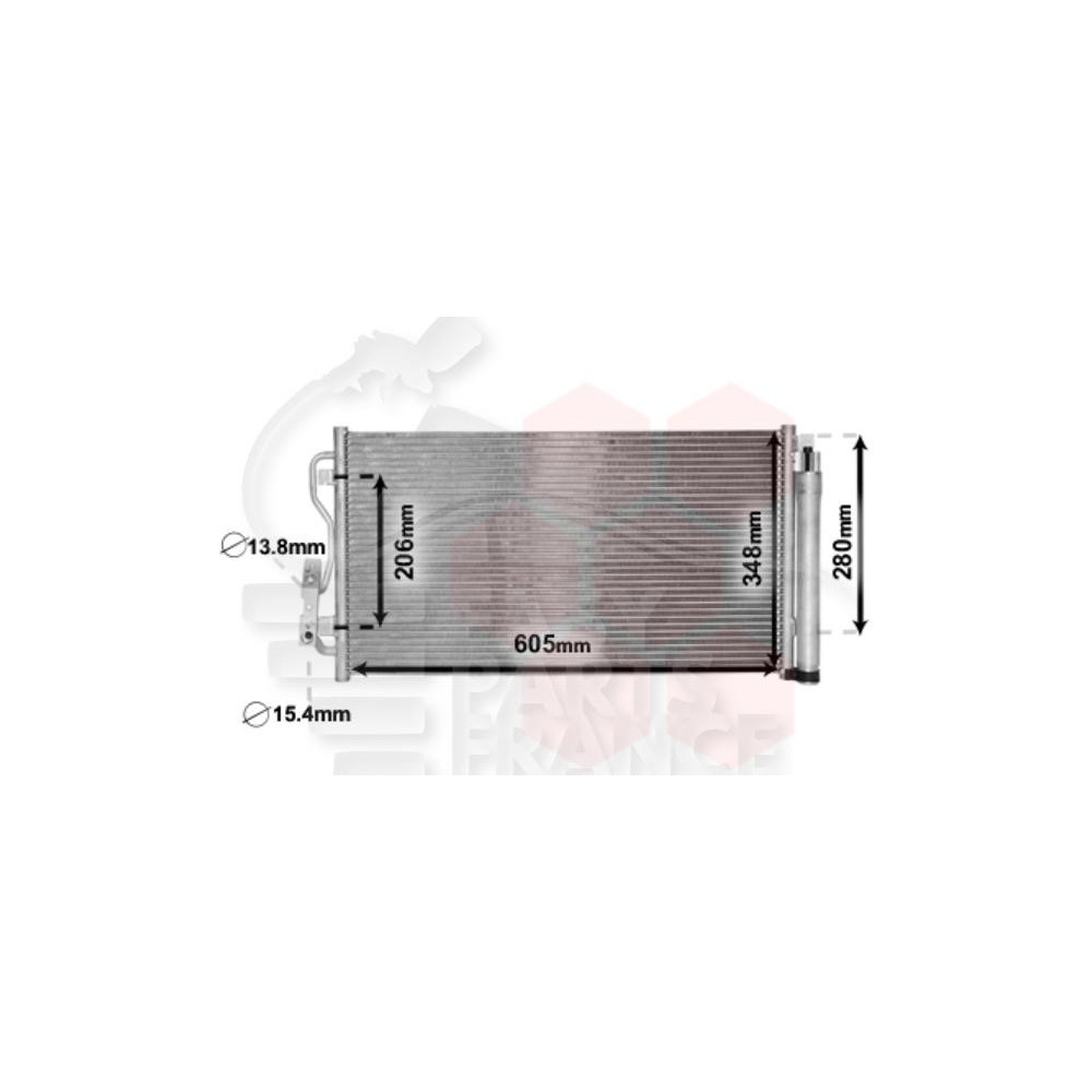 CONDENSEUR TOUS TYPES 610 X 325 X 16 pour BMW S3 F 30