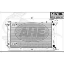 RADIATEUR ESSENCE TOUS TYPES AVEC OU SANS CLIM 652 X 370 X 27 pour CHRYSLER VOYAGER