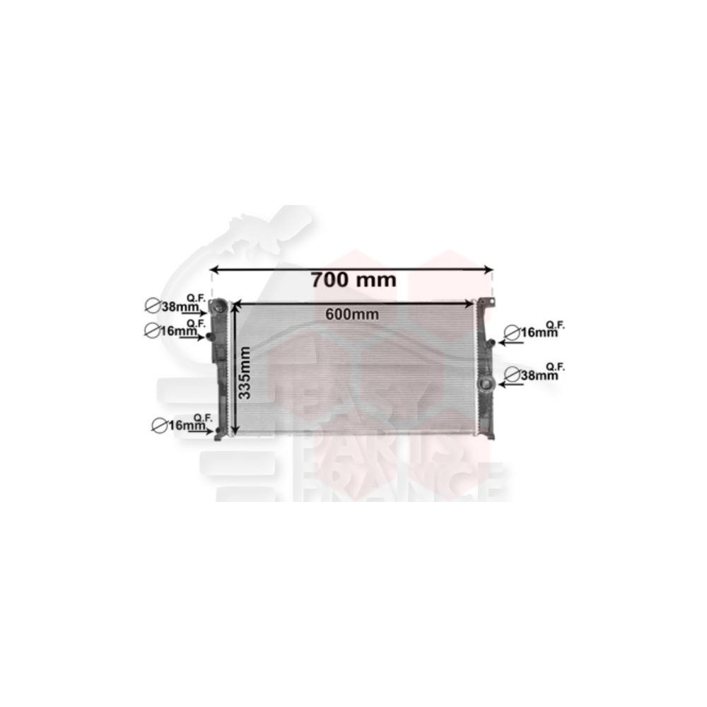 RADIE 435 DROIT COUPE - XDRIVE 3.0 DROIT BOÎTE AUTO 600 X 335 X 34 pour BMW S4 - F32