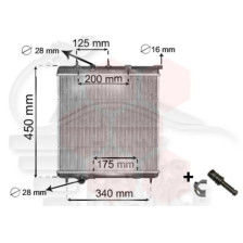 RADIATEUR 1.4/1.6 I BOÎTE MÉCA 380 X 415 X 34 pour DS DS 3