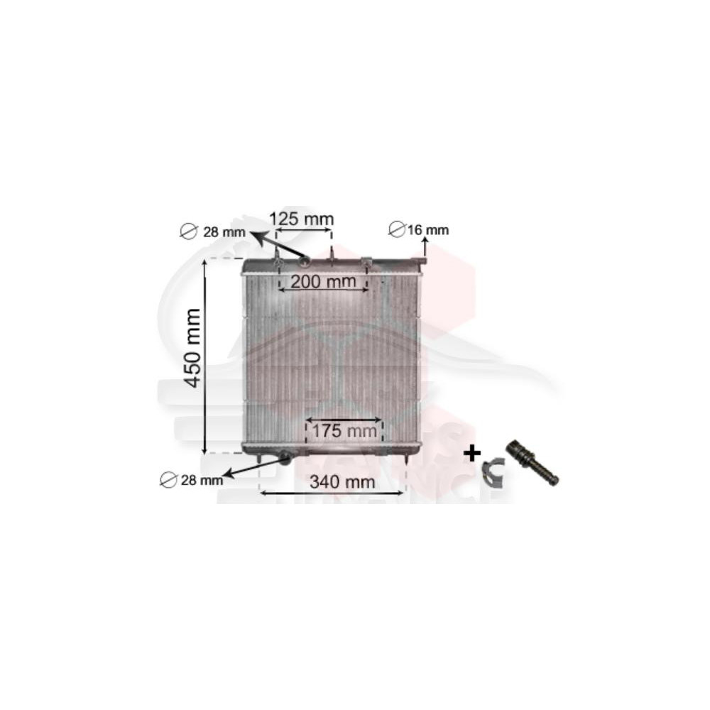 RADIATEUR 1.4/1.6 I BOÎTE MÉCA 380 X 415 X 34 pour DS DS 3